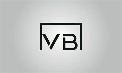 Letter VB logo design. VB logo with square shape in black colors vector free vector template ...