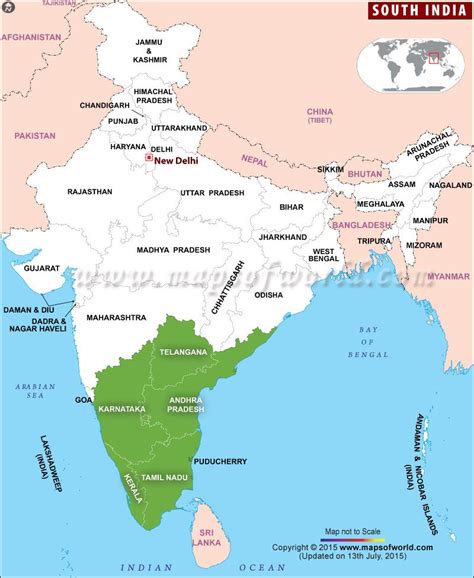 South India Map | Pinterest Image