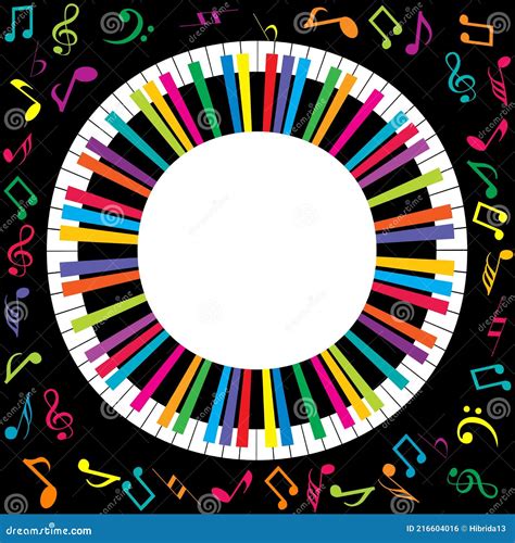 Musical Poster with Abstract Colorful Piano and Musical Notes Stock Vector - Illustration of ...