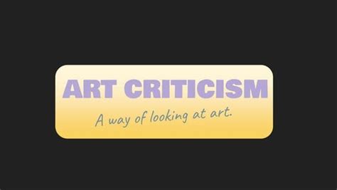 Art criticism overview