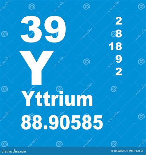 Periodic Table of Elements: Yttrium Stock Illustration - Illustration ...