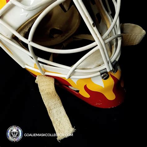 Mike Vernon Game Worn Used Goalie Mask By Greg Harrison Calgary Flames ...