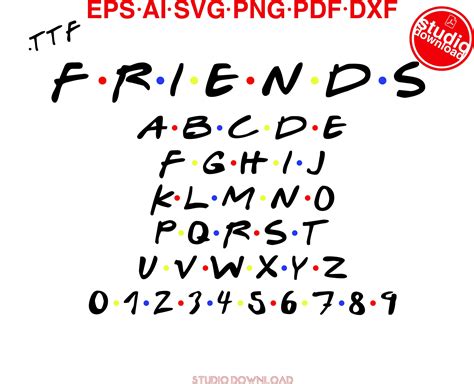 Friends Font SVG TTF Friends TV Show Inspired Logo Font | Etsy