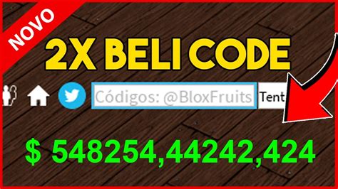 Novo Codigo de 2x Dinheiro no Blox Fruits! GANHE MUITO DINHEIRO!! ROBLOX - YouTube