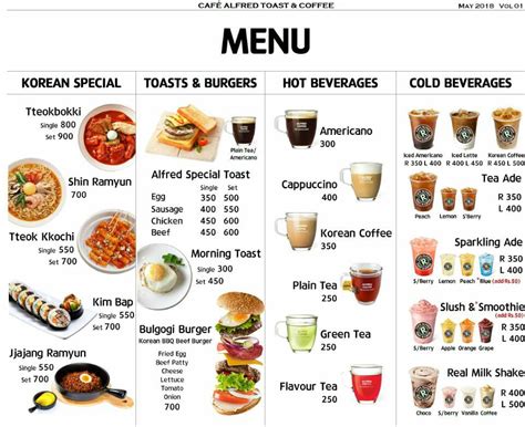 Our new menu ^^☆ - Cafe The Seoul by Cafe Alfred