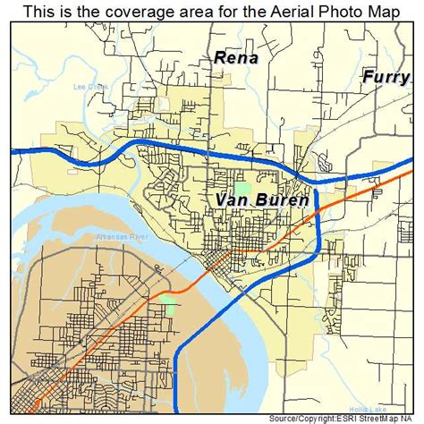 Aerial Photography Map of Van Buren, AR Arkansas