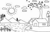 Landscape Coloring Pages Printable sketch template