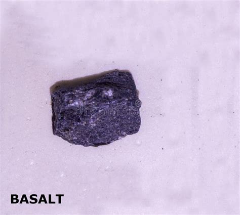 Isolated Sample of a Basalt Rock on Texture Background. Basalt Igneous Rock Sample Stock Photo ...