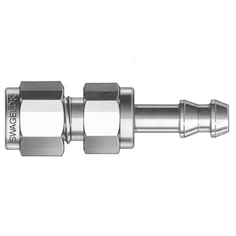 Multi-Purpose Push-On Hose End Connection, 1/2 in. Stainless Steel Swagelok Tube Fitting, 1/2 in ...