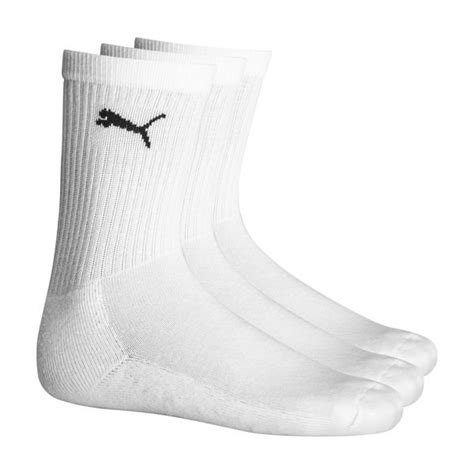 PUMA Socks Crew Sport 3-Pack - White/Black Kids | www.unisportstore.com