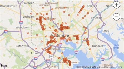 Baltimore City Crime Map 2019