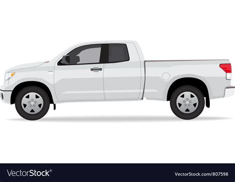 Pick-up truck side view Royalty Free Vector Image - VectorStock