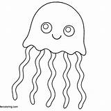 Jellyfish Coloring Pages Hand Drawing  Free Printable sketch template