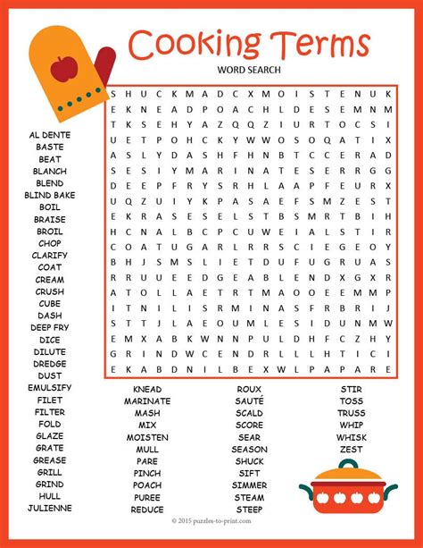 Printable Food Word Search