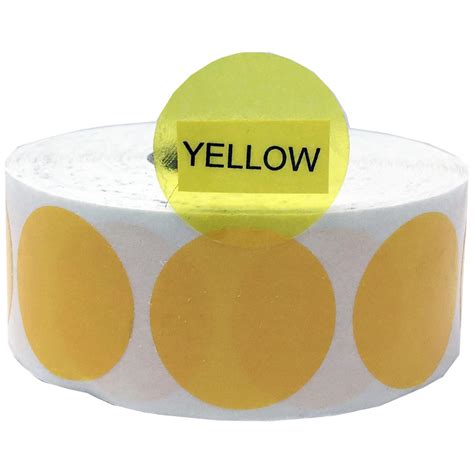 Transparent Yellow Labels 1" Round | InstockLabels.com