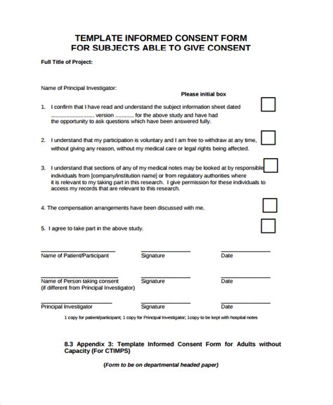 Photo Consent Form Template Word