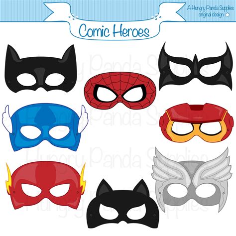 Comic Hero Masks Comic Book Heroes Comic Masks Superhero - Etsy