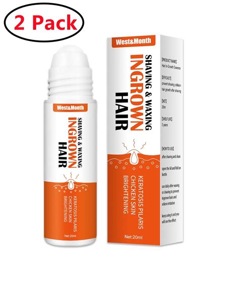 2 Pack Ingrown Hair Treatment - Razor Bump Treatment for Men and Women After Shave Solution to ...