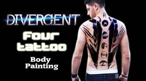 Body Painting FOUR TATTOO from DIVERGENT - YouTube