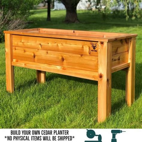 Cedar Planter Plans / Raised Planter Box / Planter Box Plans / Garden ...