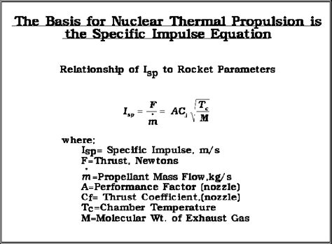 Specific Impulse Nuclear