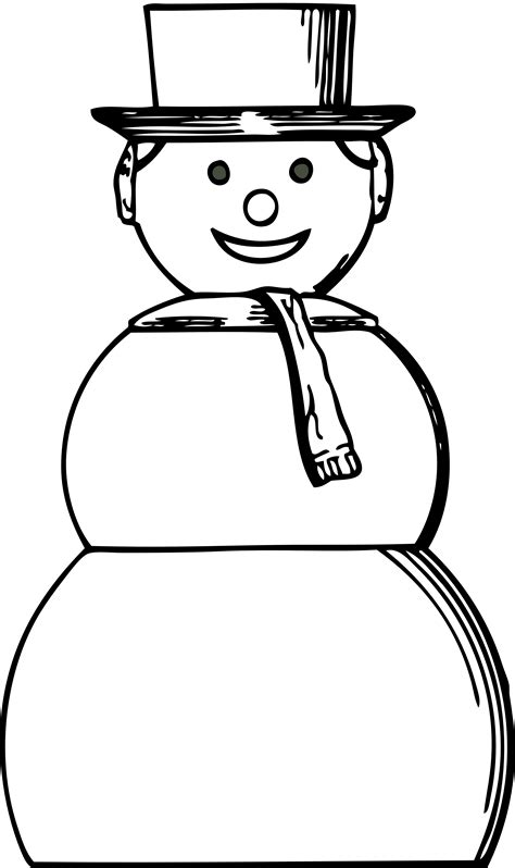 snow woman black white line art coloring book ... - ClipArt Best ...