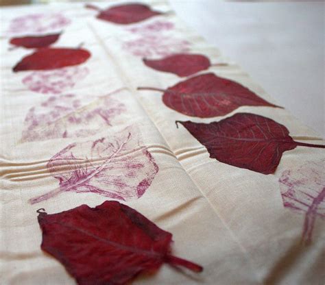 natural dyeing with poinsettia leaves and a rubber mallet. Textiles Techniques, Dyeing ...