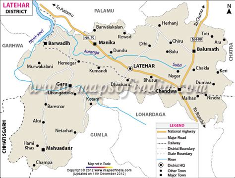 Latehar District Map