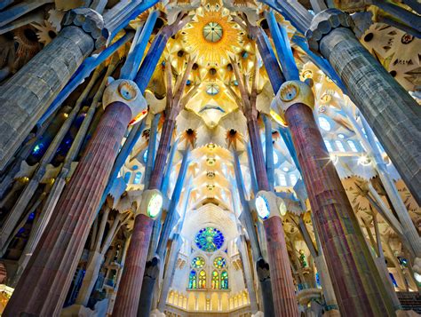 This is inside Gaudi's masterpiece here in Barcelona, the Sagrada Familia. #80Stays #rcmemories ...