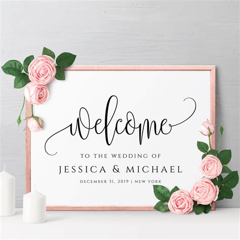 Rustic Wedding Welcome Sign Template – SunshineWeddingParty™