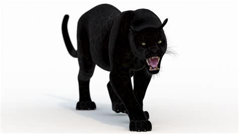 3d black panther animation