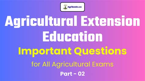 Agriculture Extension Education MCQ – 02 - Agri Books