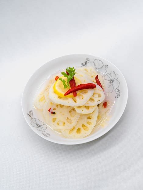 Premium Photo | Cold lotus root slices