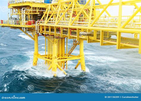 Offshore Construction Platform for Production Oil and Gas. Oil and Gas ...