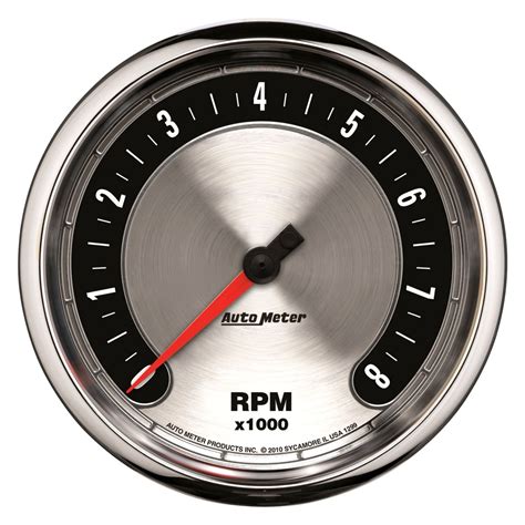 Auto Meter® 1299 - American Muscle Series 5" In-Dash Tachometer Gauge, 0-8,000 RPM