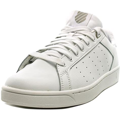 K-Swiss - k-swiss clean court cmf women round toe leather white tennis shoe - Walmart.com ...