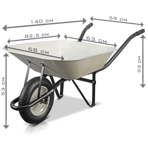 STAHLWERK Wheelbarrow Construction Wheelbarrow Garden Wheelbarrow 200 ...