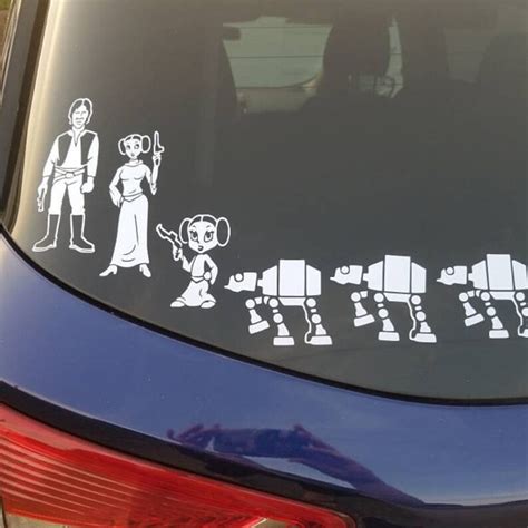 Star Wars Stick Figure Family Member Decals Stickers | Etsy