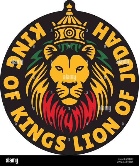 King of Kings. Lion of Judah.(Rastafarian Reggae Symbol). Vector illustration Stock Vector Image ...