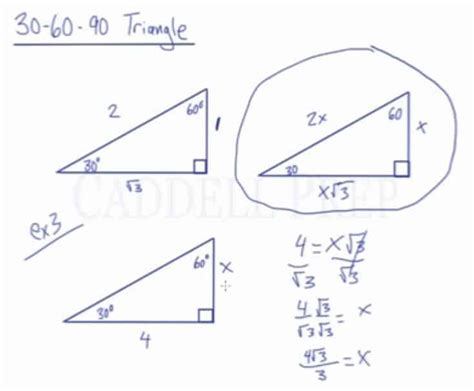 Learn About The 30-60-90 Triangle | Caddell Prep Online