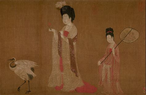 Zhou Fang . Court Ladies Wearing Flowered Headdresses Date 8th century ...