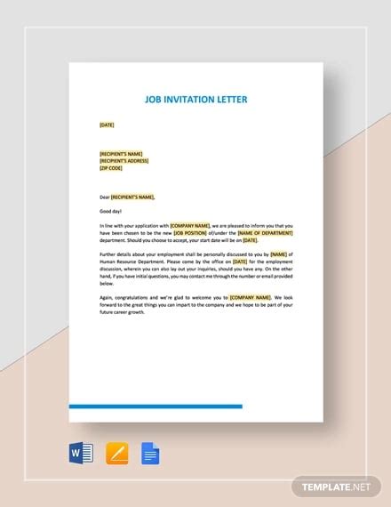 Invitation Letter Template - 28+ Free Word, PDF Documents Download | Free & Premium Templates