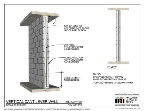 02.020.0201: Vertical Cantilever Wall | International Masonry Institute