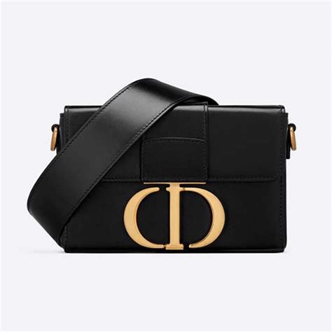 Dior Women 30 Montaigne Box Bag Black Box Calfskin