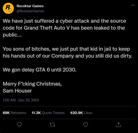 A message from Sam Houser : r/GTA