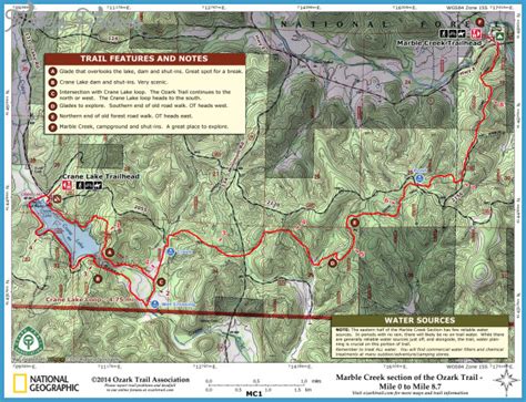 Missouri Hiking Trails Map - TravelsFinders.Com