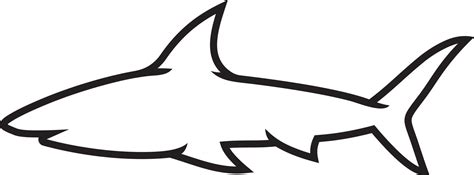 Shark outline vector 4692524 Vector Art at Vecteezy