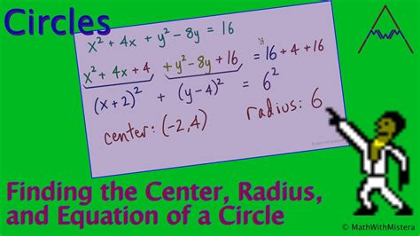 Equation Of A Circle With Radius And Center - Tessshebaylo