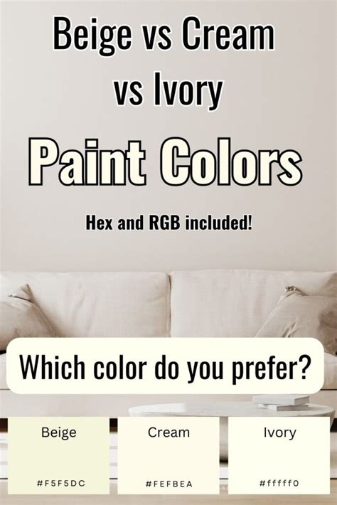 Beige vs Cream vs Ivory – Colors Compared – howthingscompare.com