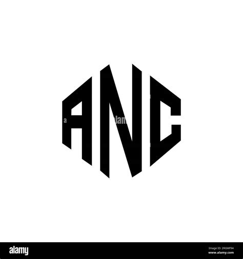 ANC letter logo design with polygon shape. ANC polygon and cube shape ...